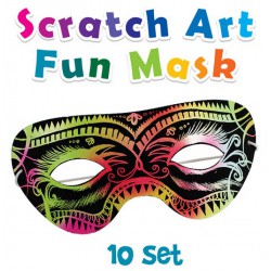 Scratch Art Fun Mask 10 Pack Scratch Art Fun Mask 10 Pack